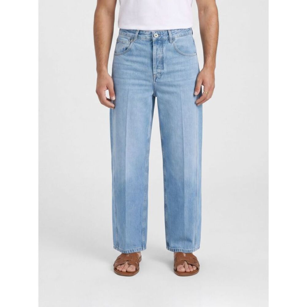 Jacquemus Men Cotton Denim Wide-Leg Jeans Jacquemus